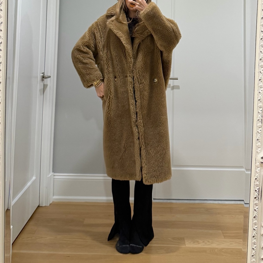 Ducie London Real Shearling Women's Tan Teddy Coat- SIZE XS